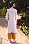 Shop_Linen Bloom_Beige 100% Linen Boat Asymmetric Tunic _at_Aza_Fashions