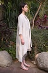 Buy_Linen Bloom_Beige 100% Linen Open Jacket _Online_at_Aza_Fashions
