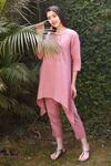 Shop_Linen Bloom_Pink 100% Linen Pant _at_Aza_Fashions