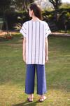 Shop_Linen Bloom_Blue 100% Linen Palazzo _at_Aza_Fashions