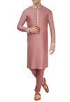 Buy_Sva By Sonam & Paras Modi_Pink Pure Silk Embroidered Kurta Set_at_Aza_Fashions