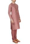 Sva By Sonam & Paras Modi_Pink Pure Silk Embroidered Kurta Set_Online_at_Aza_Fashions