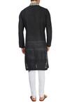 Shop_Sva By Sonam & Paras Modi_Black Embroidered Silk Kurta Set_at_Aza_Fashions