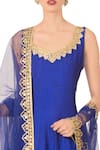 Preeti S Kapoor_Royal Blue Anarkali Set_Online_at_Aza_Fashions