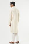 Shop_Kasbah_White Georgette Embroidered Chikankari Kurta _at_Aza_Fashions