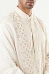 Shop_Kasbah_White Georgette Embroidered Chikankari Kurta Set _at_Aza_Fashions