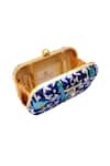 Buy_Puneet Gupta_Blue Floral Print Box Clutch _Online_at_Aza_Fashions