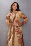 Buy_Torani_Beige Jacket Silk Organza Printed Kasturi Mehreen Sharara And Set  _Online_at_Aza_Fashions