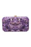 Puneet Gupta Multi Color Pearl And Mirror Abstract Print Box Clutch Online at Aza Fashions Puneet Gupta_Multi Color Pearl And Mirror Abstract Print Box Clutch _Online_at_Aza_Fashions