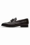 Buy_dapper Shoes_Black Brogue Wingtip Tassel Loafers_Online_at_Aza_Fashions