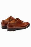 dapper Shoes_Brown Handcrafted Brogue Oxford Leather Shoes _at_Aza_Fashions