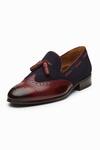 Dapper Shoes_Maroon Tassel Wingtip Loafers_Online_at_Aza_Fashions