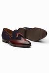 Shop_Dapper Shoes_Maroon Tassel Wingtip Loafers_Online_at_Aza_Fashions
