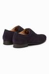 Dapper Shoes_Blue Leather Wingtip Oxford Shoes_at_Aza_Fashions