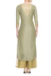 Shop_Kritika Dawar_Green Moss Kurta Set For Women_at_Aza_Fashions