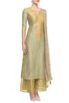 Kritika Dawar_Green Moss Kurta Set For Women_Online_at_Aza_Fashions
