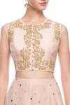 Kritika Dawar_Gold Pastel Pink Lehenga Set_at_Aza_Fashions