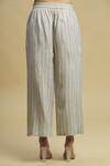 Buy_Linen Bloom_Beige Linen Striped Pant_Online_at_Aza_Fashions