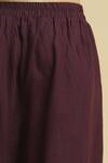 Linen Bloom_Maroon Linen Pant_at_Aza_Fashions