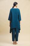Shop_Linen Bloom_Green 100% Linen Round Tunic _at_Aza_Fashions