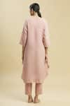 Shop_Linen Bloom_Pink 100% Linen Round Tunic _at_Aza_Fashions