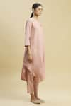 Linen Bloom_Pink 100% Linen Round Tunic _Online_at_Aza_Fashions