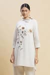 Buy_Linen Bloom_Beige Linen Tunic_at_Aza_Fashions