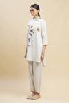 Shop_Linen Bloom_Beige Linen Tunic_Online_at_Aza_Fashions