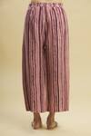 Buy_Linen Bloom_Beige 100% Linen Striped Pant For Women_Online_at_Aza_Fashions