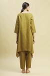 Shop_Linen Bloom_Green 100% Linen Round Tunic _at_Aza_Fashions