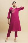Buy_Linen Bloom_Pink Linen Pant_at_Aza_Fashions