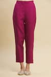Linen Bloom_Pink Linen Pant_Online_at_Aza_Fashions