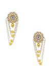 Buy_Shillpa Purii_Gold Plated Chained Earring _at_Aza_Fashions