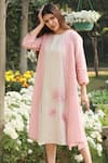 Buy Linen Bloom Pink 100% Linen Open Jacket at Aza Fashions Buy_Linen Bloom_Pink 100% Linen Open Jacket _at_Aza_Fashions