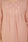 Linen Bloom_Pink 100% Linen Pleated Tunic _at_Aza_Fashions