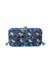 Puneet Gupta_Multi Color Multi-coloured Printed Clutch With Tassels_Online_at_Aza_Fashions