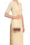 Shop_Puneet Gupta_Beige Embroidered Sequin Clutch _at_Aza_Fashions