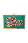 Puneet Gupta_Green Clutch With Snake Print_Online_at_Aza_Fashions