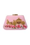 Buy_Puneet Gupta_Pink Embroidered Clutch With Bead_at_Aza_Fashions