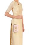 Shop_Puneet Gupta_Pink Embroidery Clutch _at_Aza_Fashions