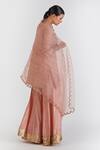 Shop_Lajjoo C_Pink Organza Shruti Embroidered Dupatta_Online_at_Aza_Fashions