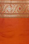Priyanka Raajiv_Red Silk, Banarasi Rangkaat Kadua Floral, Stripe Karni Woven Saree _at_Aza_Fashions