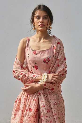 Juanita- Persian Rose Candid Flower Anarkali