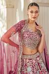 Buy Osaa By Adarsh Purple Organza Zari, Embroidery Asymmetric Bridal Lehenga Set Online at Aza Fashions Buy_Osaa By Adarsh_Purple Organza Zari, Embroidery Asymmetric Bridal Lehenga Set _Online_at_Aza_Fashions