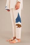 Shop_AMPM_Ivory Linen Bird Shirt Collar Motif And Straight Pant Set _Online_at_Aza_Fashions