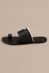Ampm_Black Laser Cut Emira Kolhapuri Flats _Online_at_Aza_Fashions