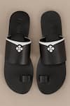 Shop_Ampm_Black Laser Cut Emira Kolhapuri Flats _Online_at_Aza_Fashions