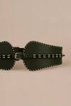 Buy_Ampm_Green Studs Laser Cut Leather Corset Belt_Online_at_Aza_Fashions
