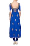 Shop_Latha Puttanna_Blue Embroidered Anarkali Set_at_Aza_Fashions