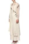 Joy Mitra_Cream Embroidered Kurta Set _Online_at_Aza_Fashions